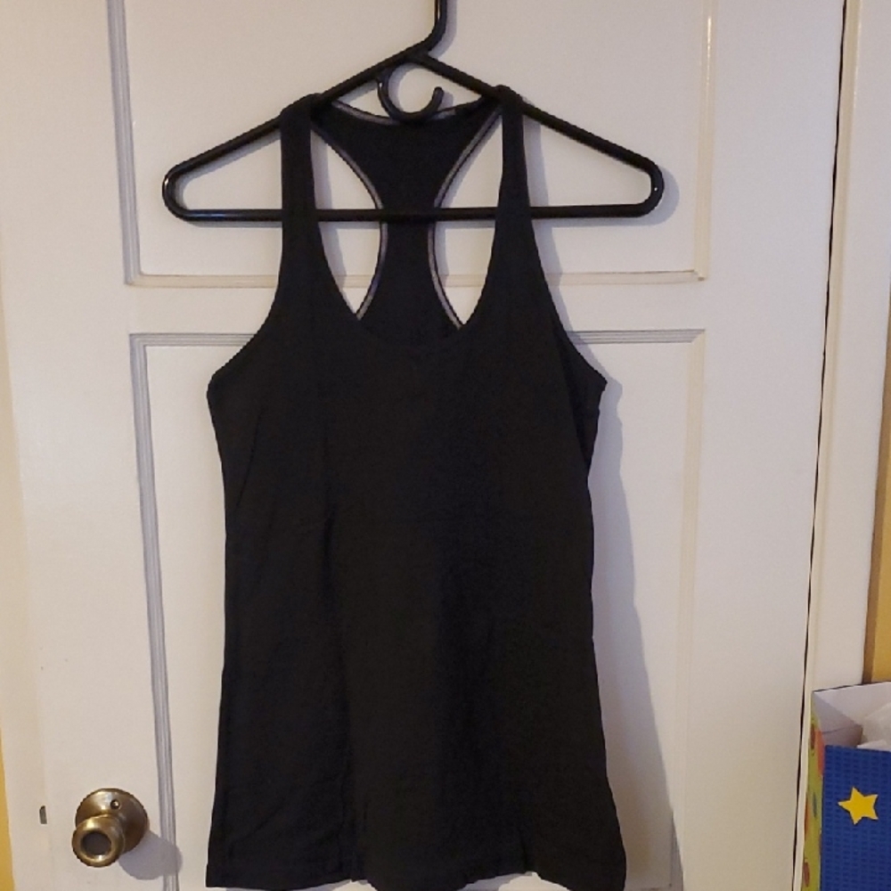 Lululemon Athletica Black Fitted Backless Tank Top